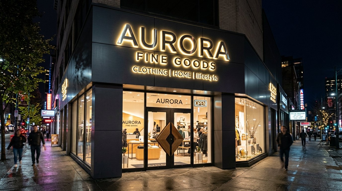 3D Acrylic Glow Signboard & ACP Facade