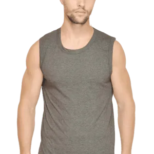 Men’s Round Neck Sleeveless Plain Gym Vest